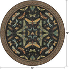 Hazo Haus Washable Black 6ft Round Area Rugs - Image 2