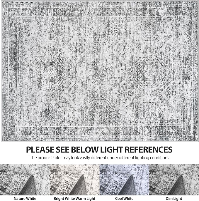 10x14 Area Rugs for Living Room Rug Washable: Abstract Large Rug Indoor Modern - Image 7