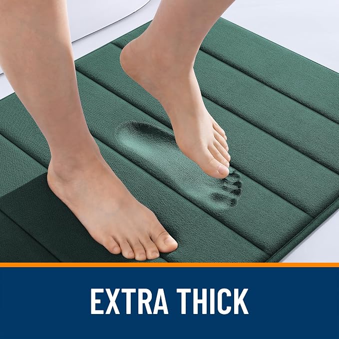 OLANLY Memory Foam Bath Mat 40x32, Super Soft Absorbent Bathroom Rugs, Quick Dry - Image 6