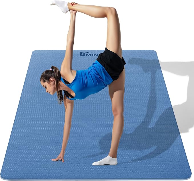 UMINEUX Large Yoga Mat for Men and Women 1/4 & 2/5 Inch Extra Thick TPE Fitness by UMINEUX