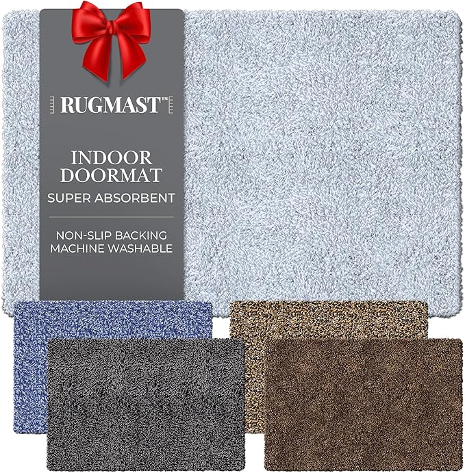 Premium Microfiber Indoor Door Mat – 36"x60" Washable Entry Mat, Waterproof by RugMast
