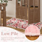 DUKINO 6x9 Area Rug, Floral Washable Rugs - Image 9