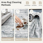 Soalmost 10x14 Area Rugs for Living Room, Non Slip Machine Washable Vintage Rugs - Image 6