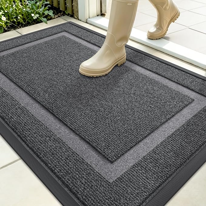 OLANLY Front Door Mat Indoor Outdoor Entrance, Waterproof All-Season, by OLANLY
