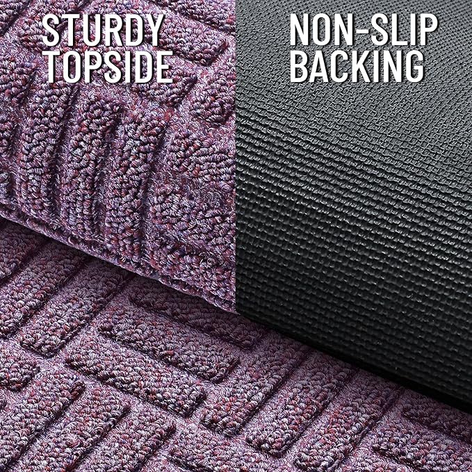 OLANLY Front Door Mat Outside Entrance 47x23, Heavy Duty Sturdy Natural Rubber - Image 3