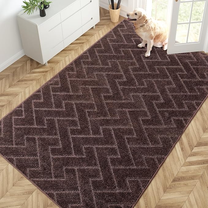 PURRUGS Easy Care Area Rug 4.5ft x 7ft, Non-Slip Machine Washable Entry Rug by PURRUGS