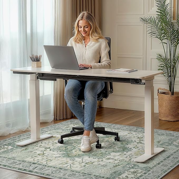 48"x60" Office Chair Mat for Hardwood Tile Floor, Under Desk Carpet Protector - Image 2