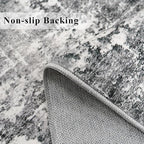Washable 12ft Kitchen Area Rug: Abstract Entryway Rug Runner Soft Bedroom - Image 3