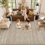Nakagishi Area Rug Living Room Rugs: 5x7 Large Soft Machine Washable Boho - Image 8