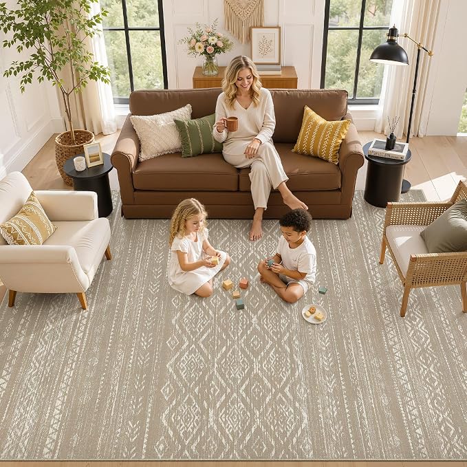 Nakagishi Area Rug Living Room Rugs: 5x7 Large Soft Machine Washable Boho - Image 8