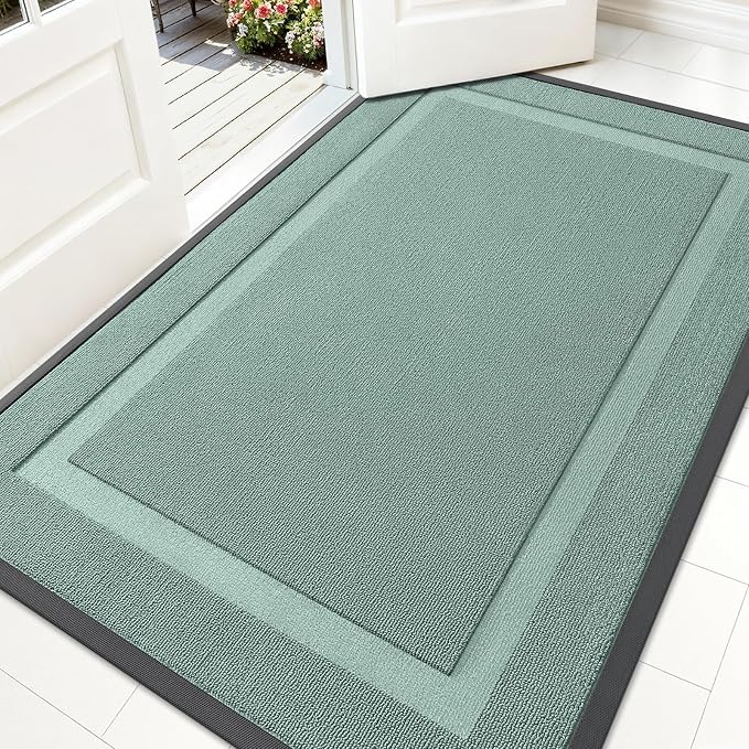 OLANLY Front Door Mat Indoor Outdoor Entrance, Waterproof All-Season, by OLANLY