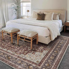 CHAMPLANT Area Rug 6'x9' Washable Vintage Traditional Floor Cover Thin Retro - Image 2