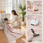 zesthome 8x12 Area Rugs for Girls Bedroom, Low Pile Machine Washable Rugs - Image 5