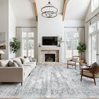 Soalmost 10x14 Area Rugs for Living Room, Non Slip Machine Washable Vintage Rugs - Image 4