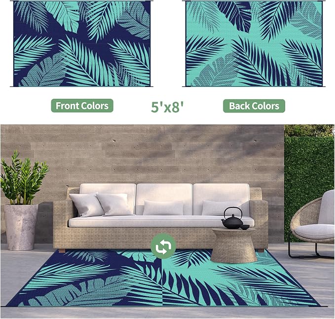 GENIMO Outdoor Rug 5' x 8' Waterproof - Image 2