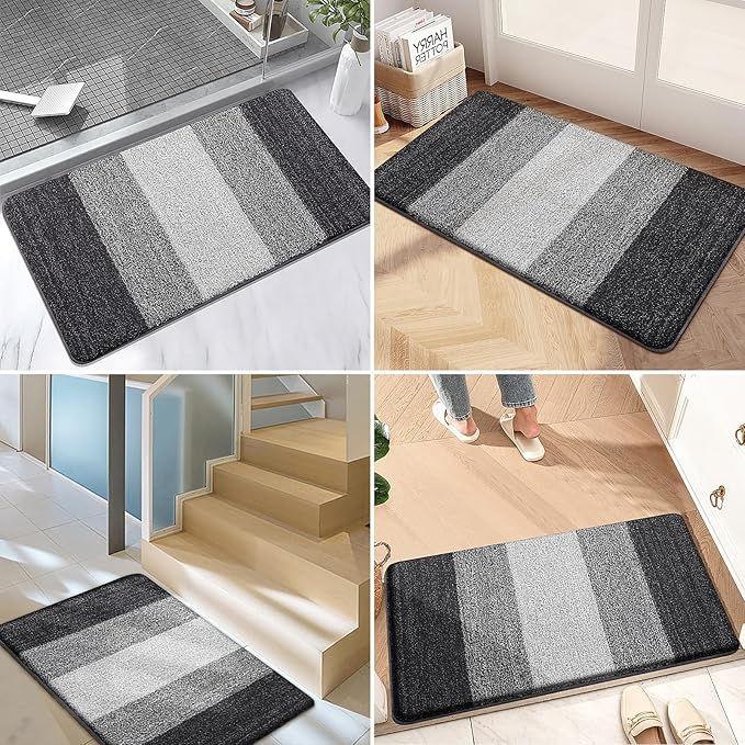 Kitinjoy Indoor Outdoor Door Mat, 36x24 Non-Slip Absorbent Dirt Trapper - Image 6