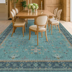 Boho 8x10 Large Teal Green Rugs - Image 3