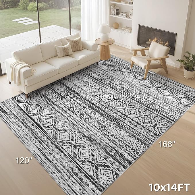 cotiled 10x14 Area Rugs Living Room Rug: Washable Boho Rugs - Image 9