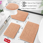 OLANLY Bathroom Rugs 30x20, Extra Soft Absorbent Chenille Bath Rugs, Rubber - Image 2
