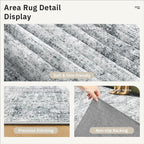Soalmost 10x14 Area Rugs for Living Room, Non Slip Machine Washable Vintage Rugs - Image 7