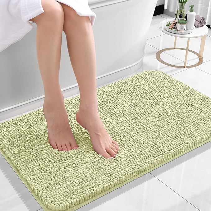 OLANLY Small Bathroom Rugs 24x16, Extra Soft Absorbent Chenille Bath Rugs - Image 2