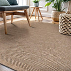 CAMILSON Easy Jute Rug 8x10, Indoor Outdoor Natural Color Fiber Area Rugs - Image 9