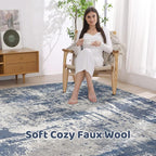 Area Rugs 9x12 Living Room: Washable Large Abstract Modern Soft Rugs Stain - Image 3