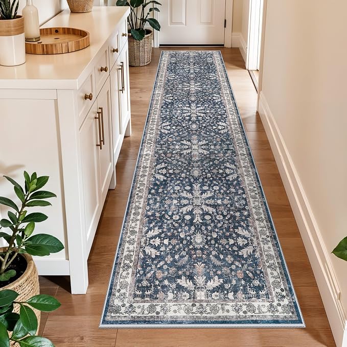 Washable Hallway Runner Rug 2x10: Non Slip Vintage Boho Carpet by BYYVOORugsforYourHome