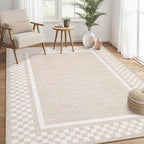 Small Bedroom Area Rug 3x5 Checkered Area Rug - Image 2