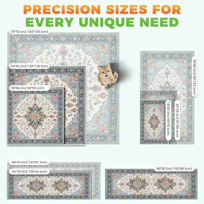 Hompet Cat Litter Mat 2 Pack, 18x54 Large Machine Washable Trapping Mats - Image 7