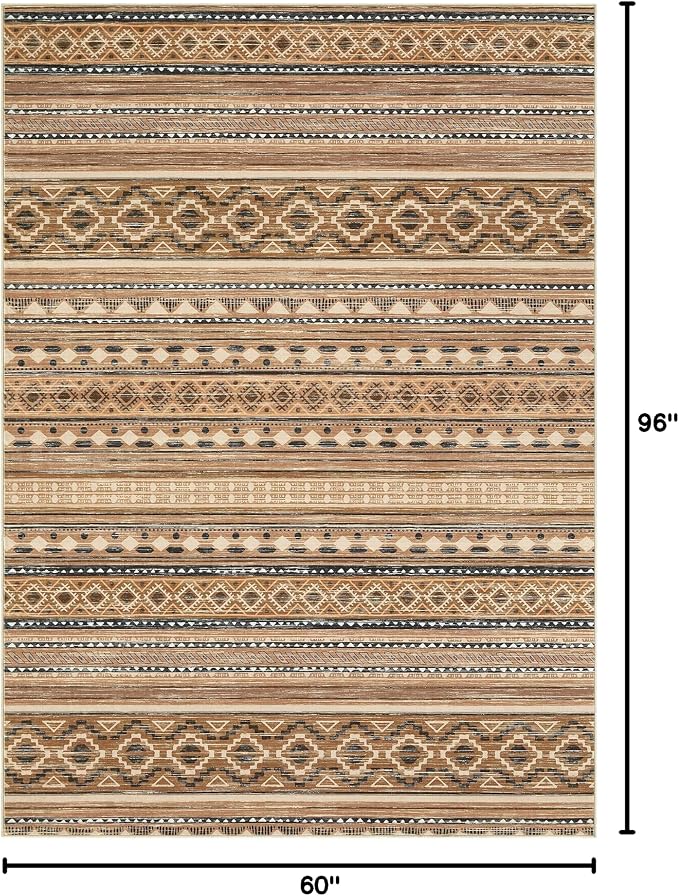 cotiled 5x8 Area Rugs Living Room Rug: Washable Boho Rugs - Image 2