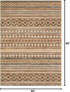 cotiled 5x8 Area Rugs Living Room Rug: Washable Boho Rugs - Image 2