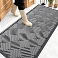 OLANLY Front Door Mat Outside Entrance 59x23, Heavy Duty Sturdy Natural Rubber by OLANLY