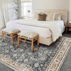 CHAMPLANT Washable Area Rug 9'x12' Retro Boho Design Non-Shedding Easy Care - Image 3