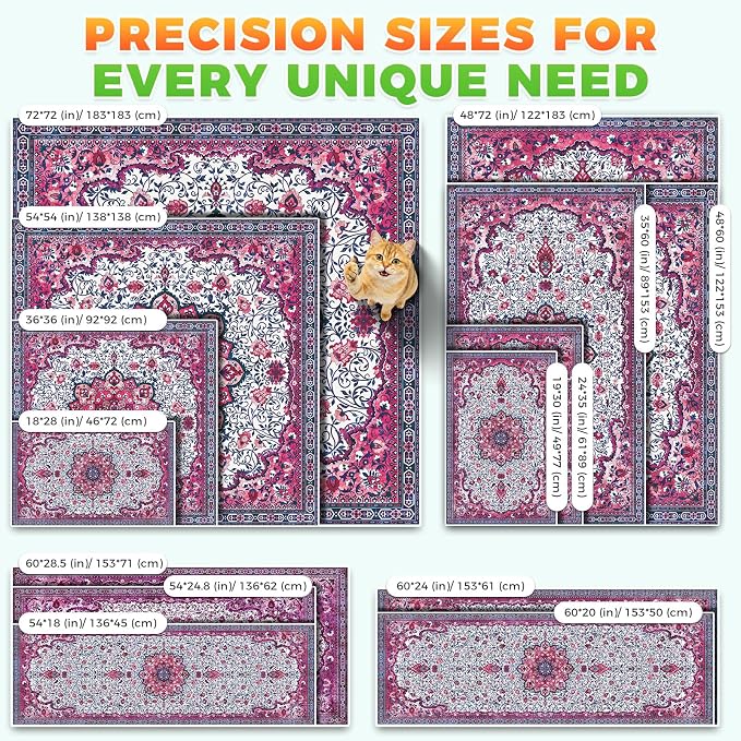 Hompet Cat Litter Mat 2 Pack, 54x54 Large Machine Washable Trapping Mats - Image 7