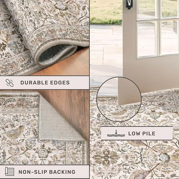 Floral 9x12 Large Area Rug for Living Room - Image 5