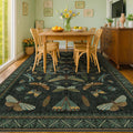 6x9 Dark Green Area Rugs for Dining Room by HazoHaus