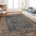 CHAMPLANT Area Rug 6'x9' Washable Vintage Traditional Floor Cover Thin Retro by CHAMPLANT