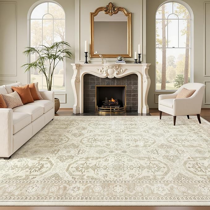 Soalmost Washable Area Rug 8x12, Large Soft Rugs by Soalmost