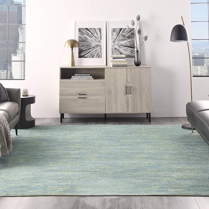 Nourison Home Nourison Essentials Blue Green 9' x Square Area Rug - Image 4