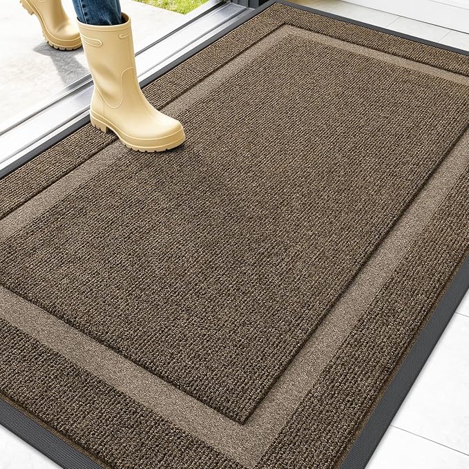 OLANLY Front Door Mat Indoor Outdoor Entrance, Waterproof All-Season, by OLANLY
