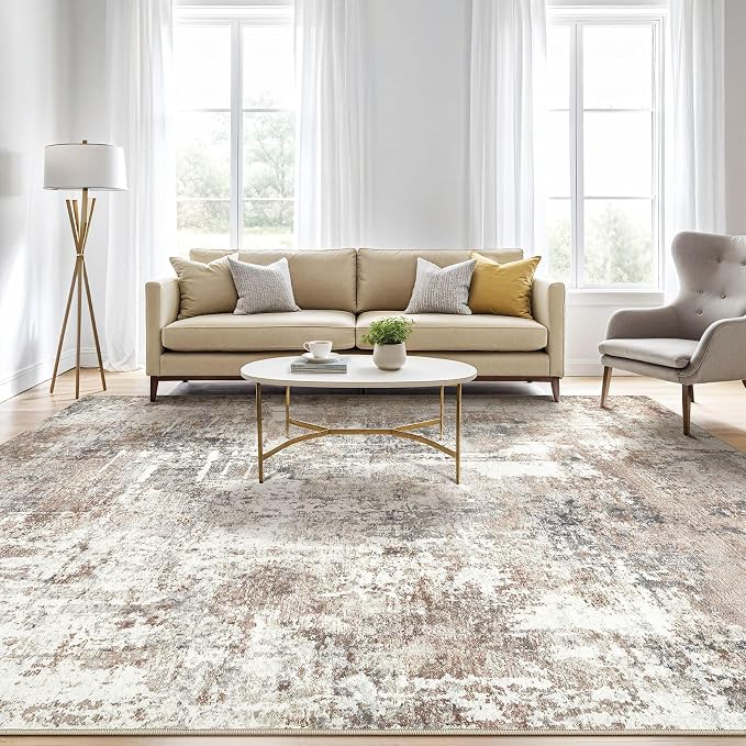LOONGRUG 7x9 Area Rug Living Room: Machine Washable Large Abstract Soft Rugs - Image 5