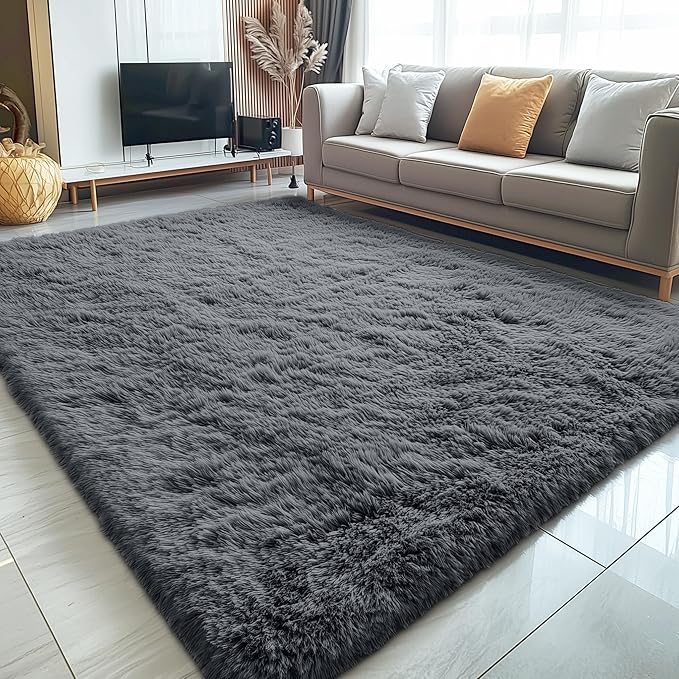 OLANLY 5x6 Area Rugs for Living Room Bedroom, Machine Washable Soft Fluffy - Image 3