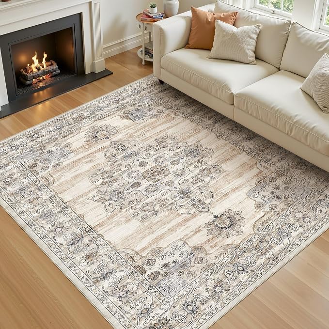 Washable 5x7 Area Rug for Living Room - Image 9