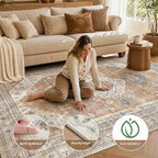 8x10 Washable Area Rug, Large Rugs - Image 2