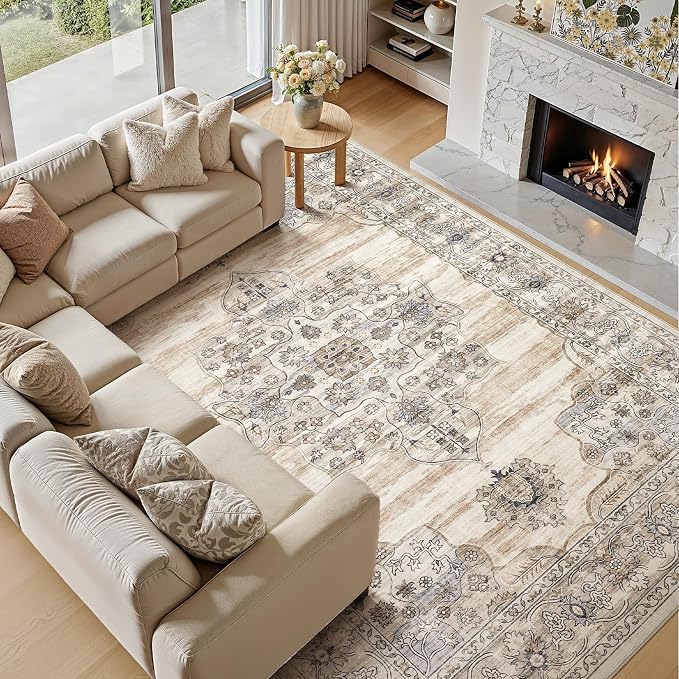 Washable 5x7 Area Rug for Living Room - Image 5