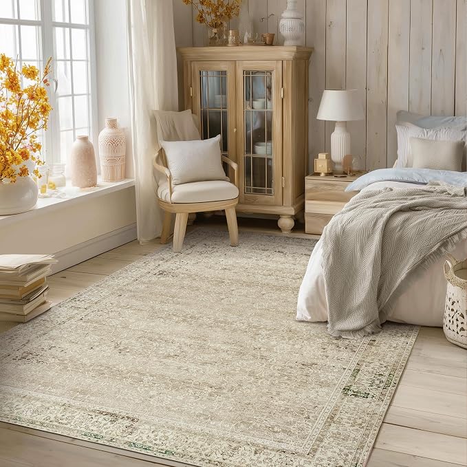 BILEEHOME Cream and Light Tan Rug - Image 9