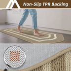 COSY HOMEER Kitchen Rugs and Mats Sets of 2PCS Non Slip Kitchen Mats - Image 4