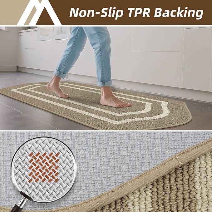 COSY HOMEER Kitchen Rugs and Mats Sets of 2PCS Non Slip Kitchen Mats - Image 4