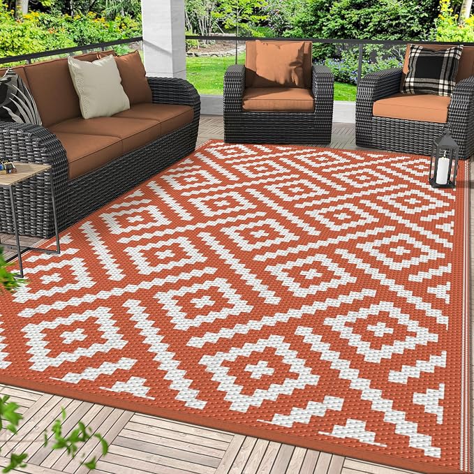 GENIMO Outdoor Rug for Patio, Waterproof Halloween RV Camping Mat Lightweight by GENIMO